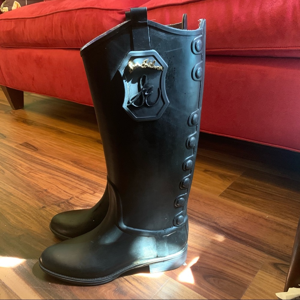 Sam Edelman Black Rain Boots